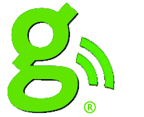 Goaloop registered trademark g icon with radio signal waves